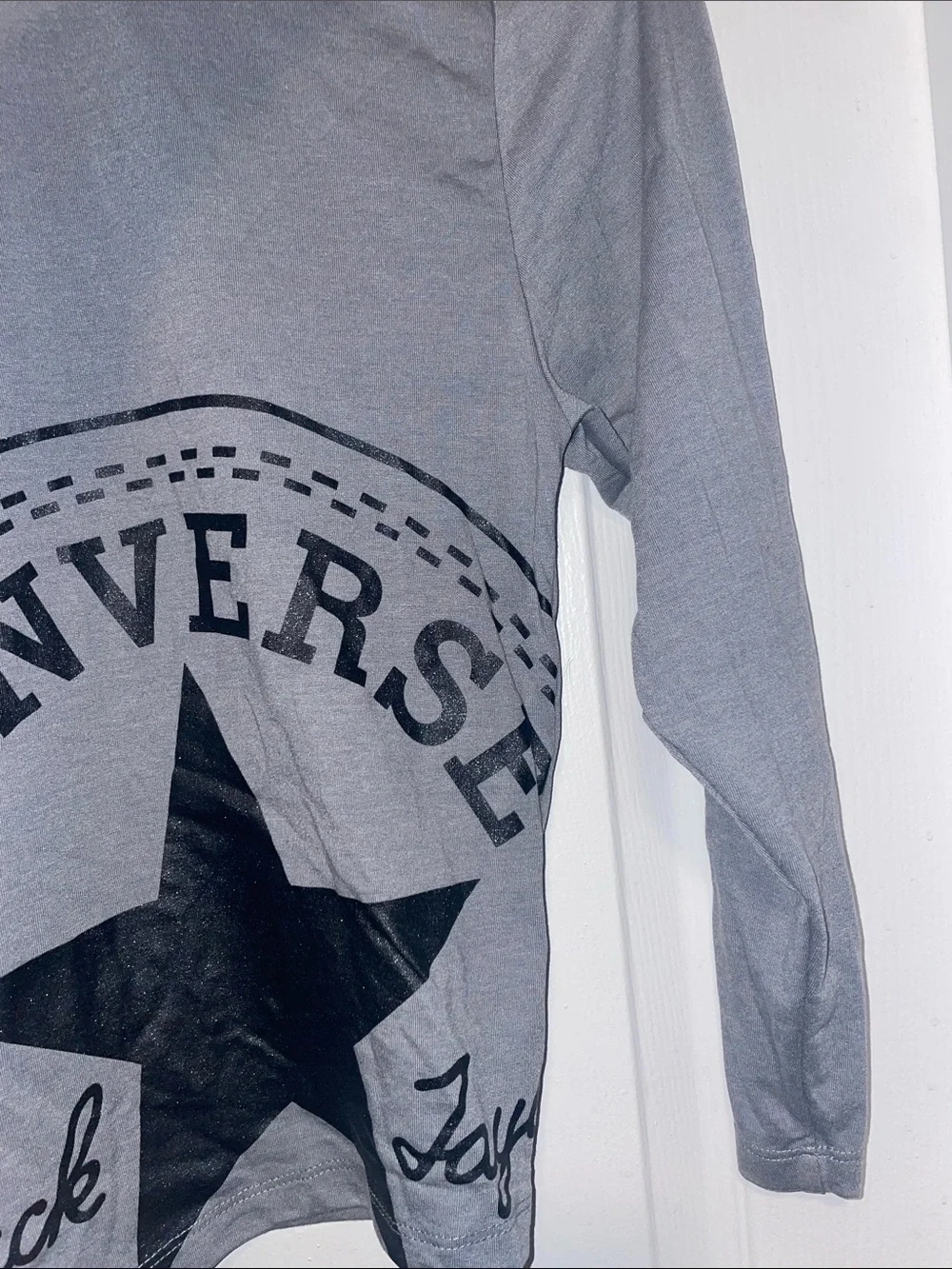 Converse Gray Long-Sleeve Logo Tee